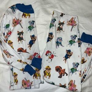 Pottery Barn Kids Paw Patrol White Multi-Color Character Pajama Set